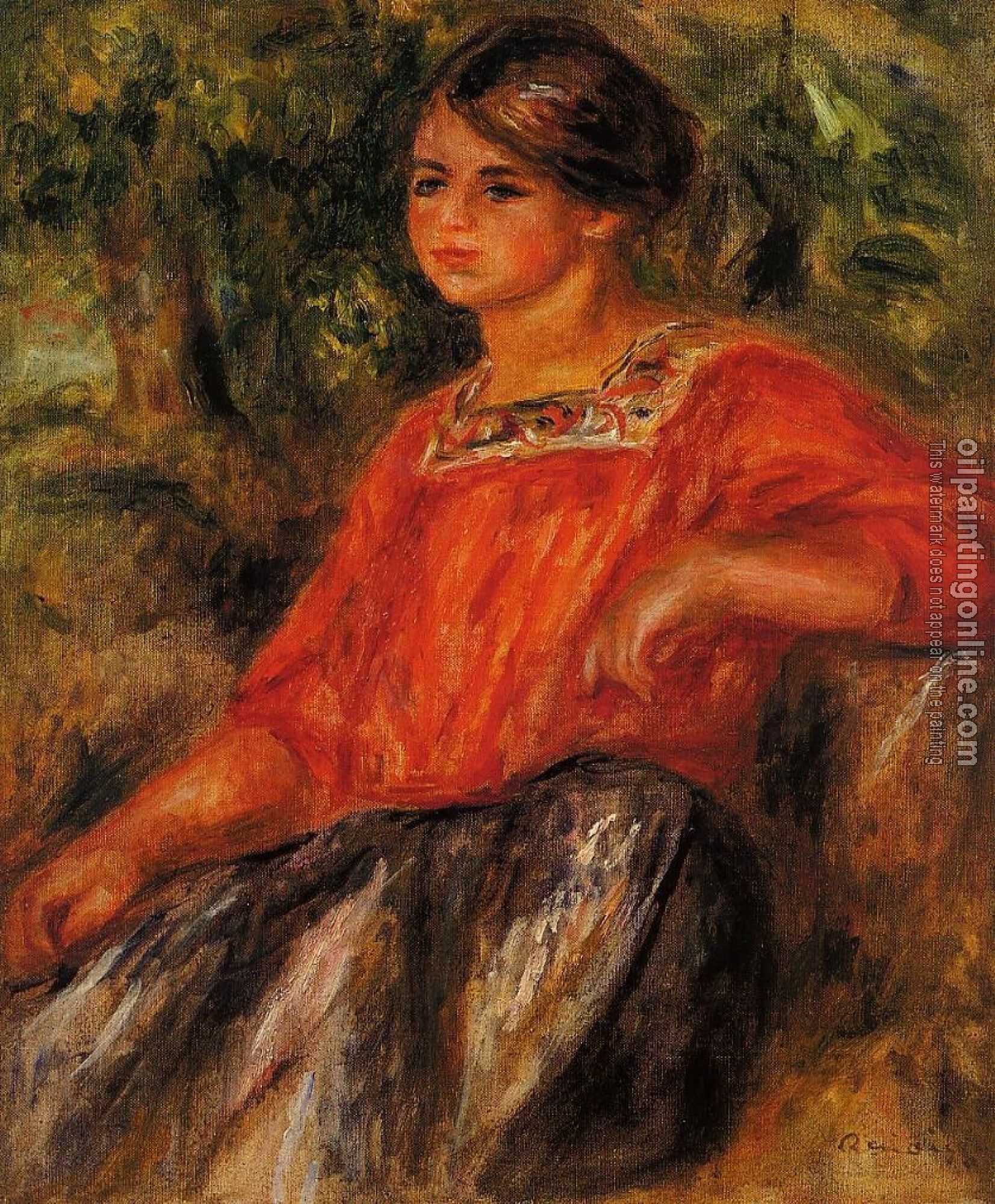 Renoir, Pierre Auguste - Gabrielle in the Garden at Cagnes